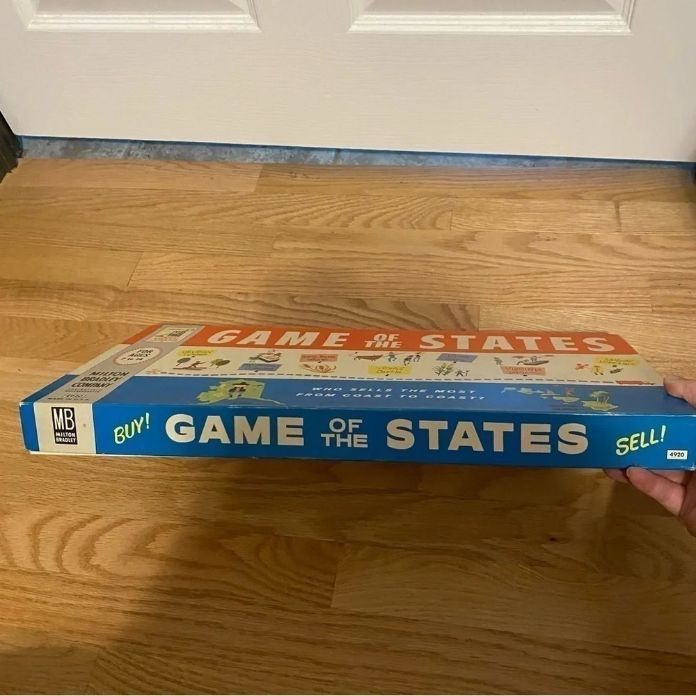 Vintage Game of the States Milton Bradley Educational Learning Board Game 1960